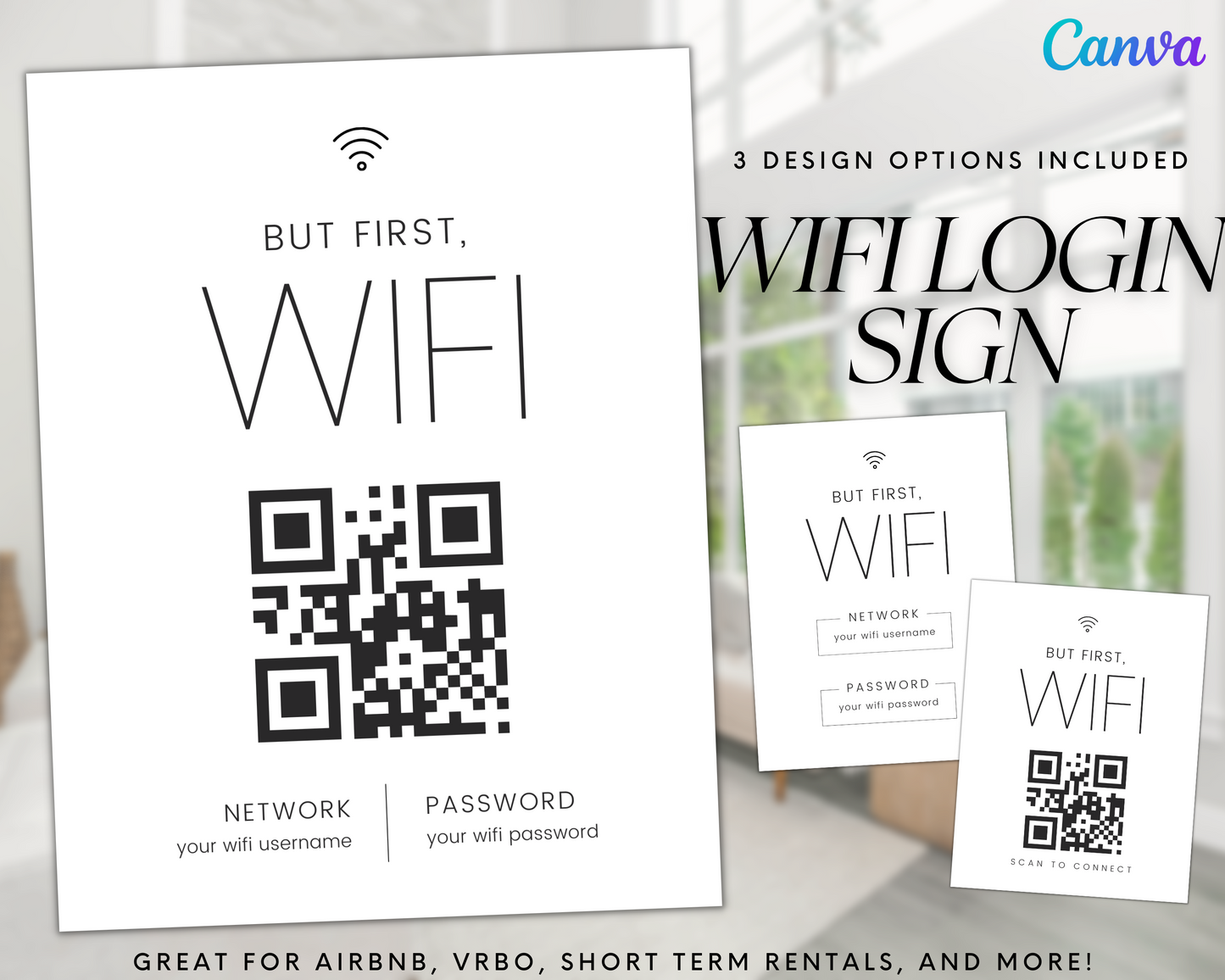 Real Estate Template – Airbnb Wifi Sign