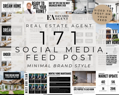 Real Estate Template – Minimal Social Post Bundle