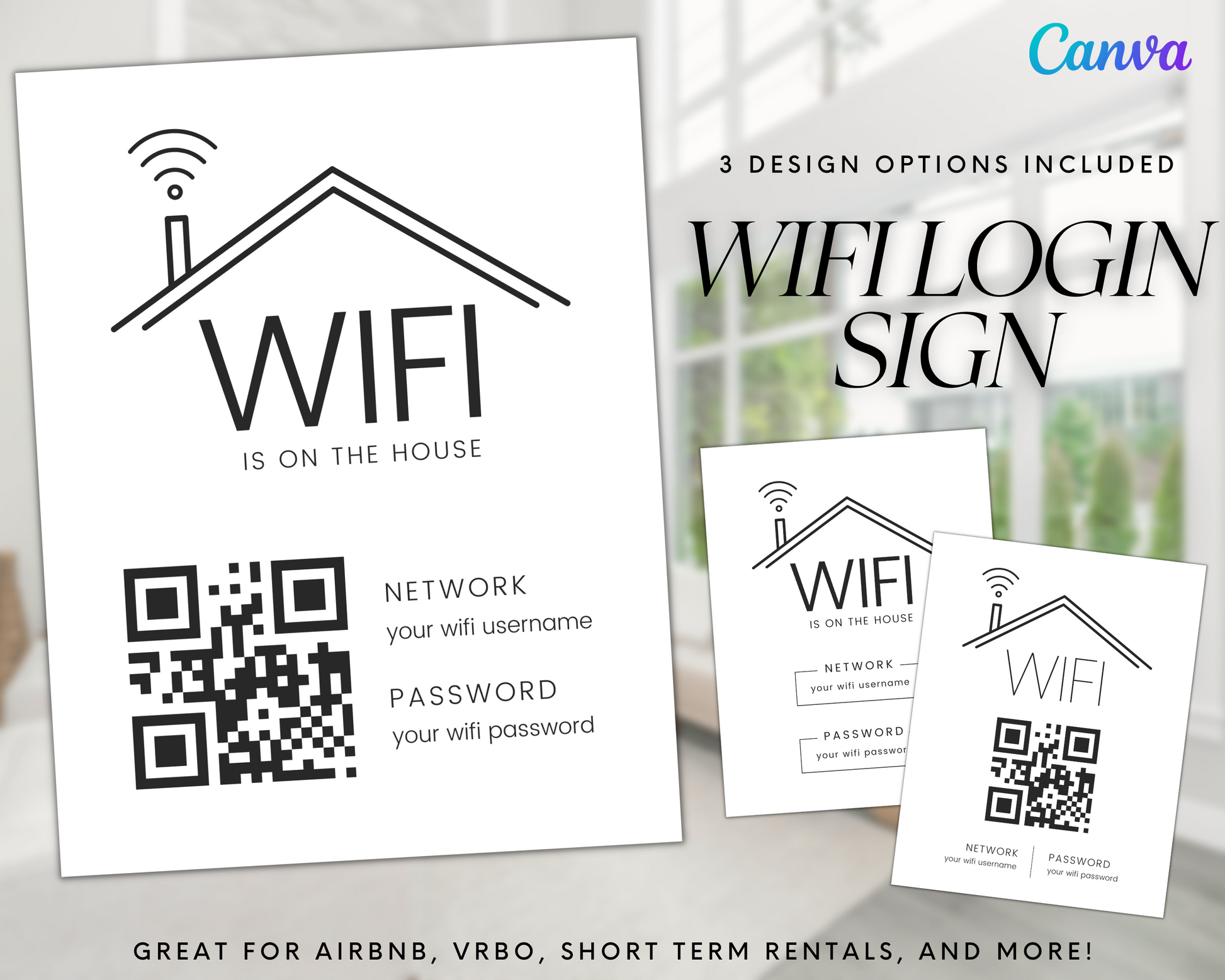 Real Estate Template – Airbnb Wifi Sign