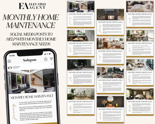 Home Maintenance Monthly Posts - Exclusive Brand Style