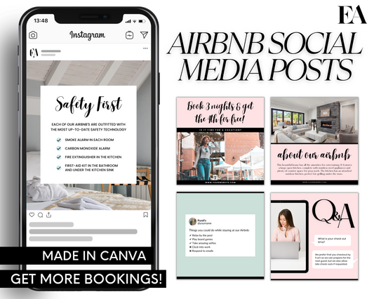 Real Estate Template – Playful Airbnb Social Media Posts