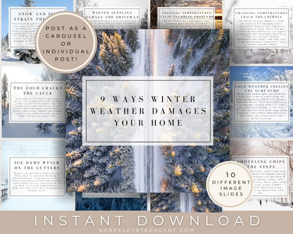 Real Estate Social Media Posts for Winter