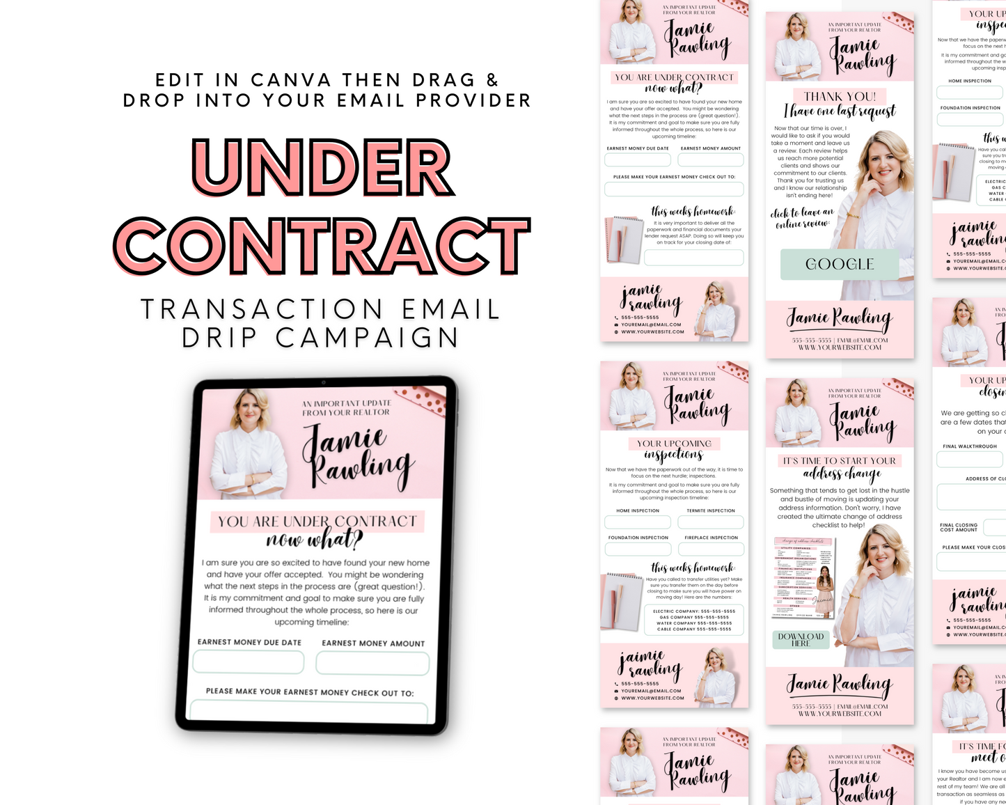 Under Contract Email Drip Playful Design Style