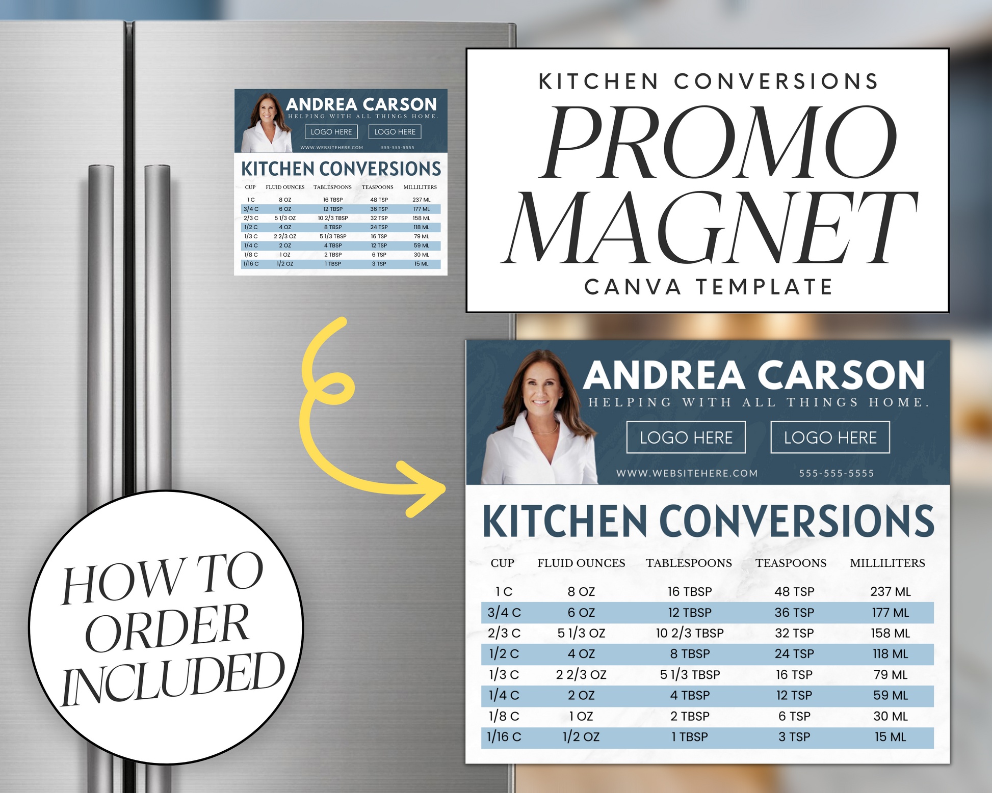 Real Estate Template – Promo Magnet with Kitchen Conversions 3