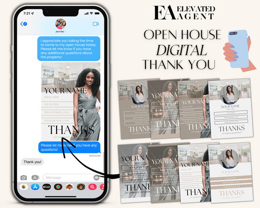 Open House Thank you Text Message - Peaceful Brand