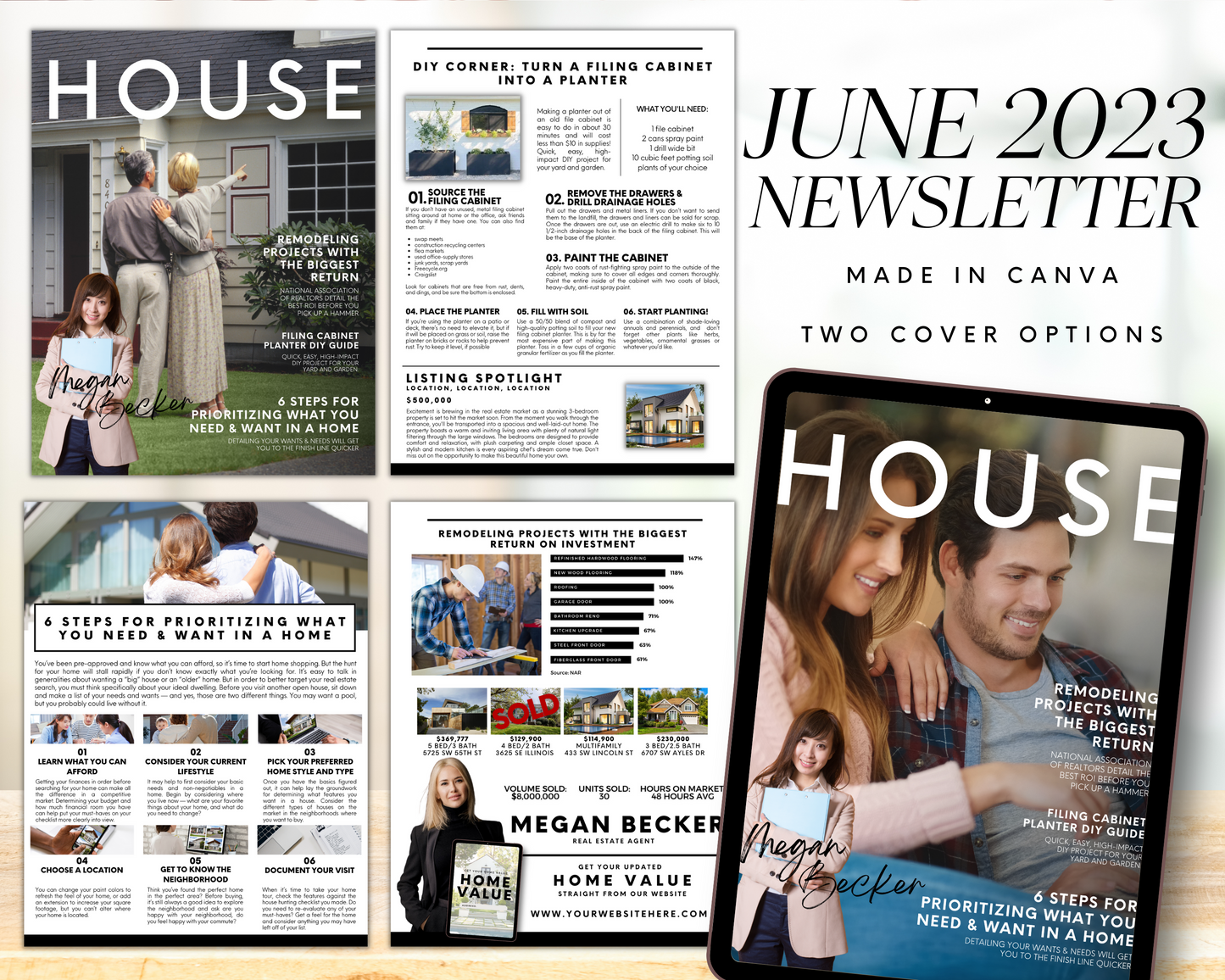 June Newsletter Template, June 2023 Real Estate Newsletter, Newsletter for Real Estate, Summer Newsletter, Farming Newsletter, Spring Letter