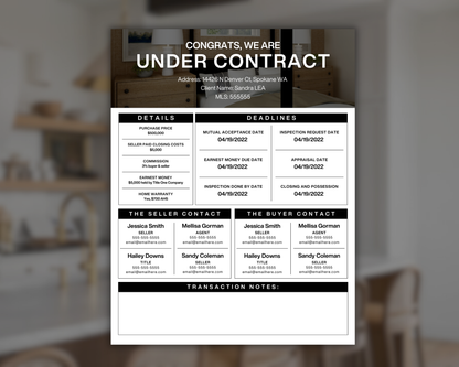 Transaction Summary Flyer - Classic Brand Style