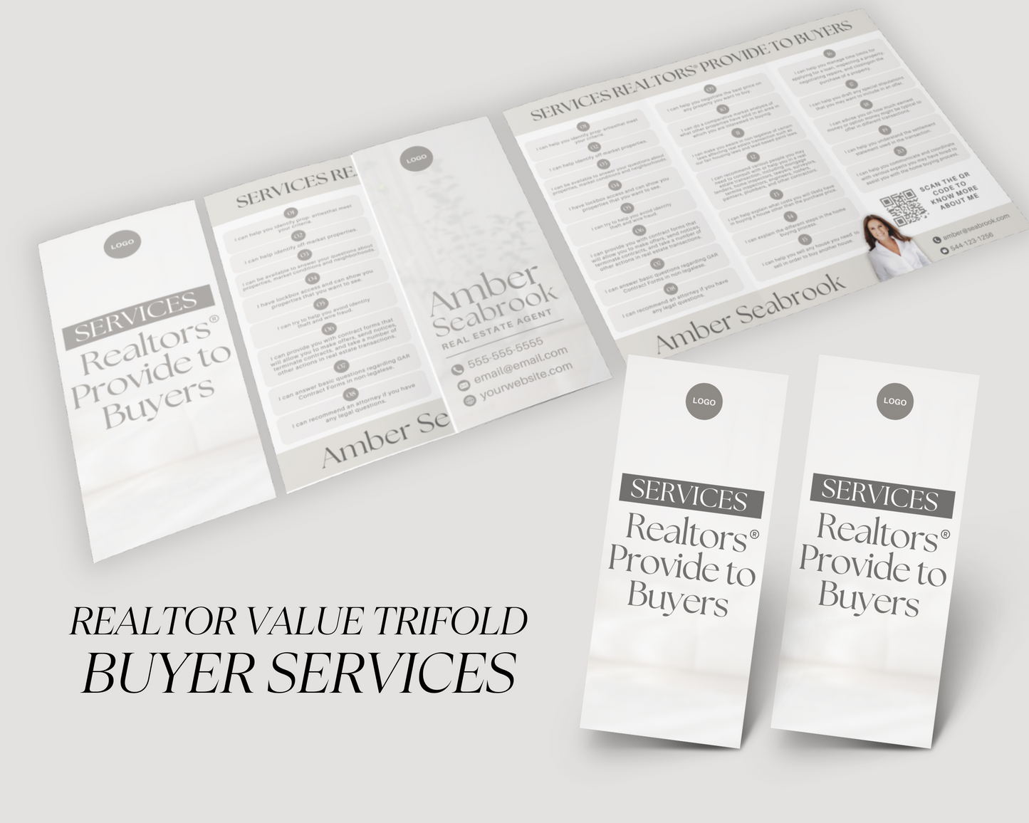 Realtor Value Trifold Brochure - Peaceful Design Style