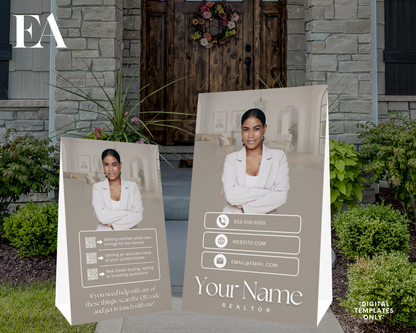 Open House A-Frame Sign 1 - Peaceful Design Style