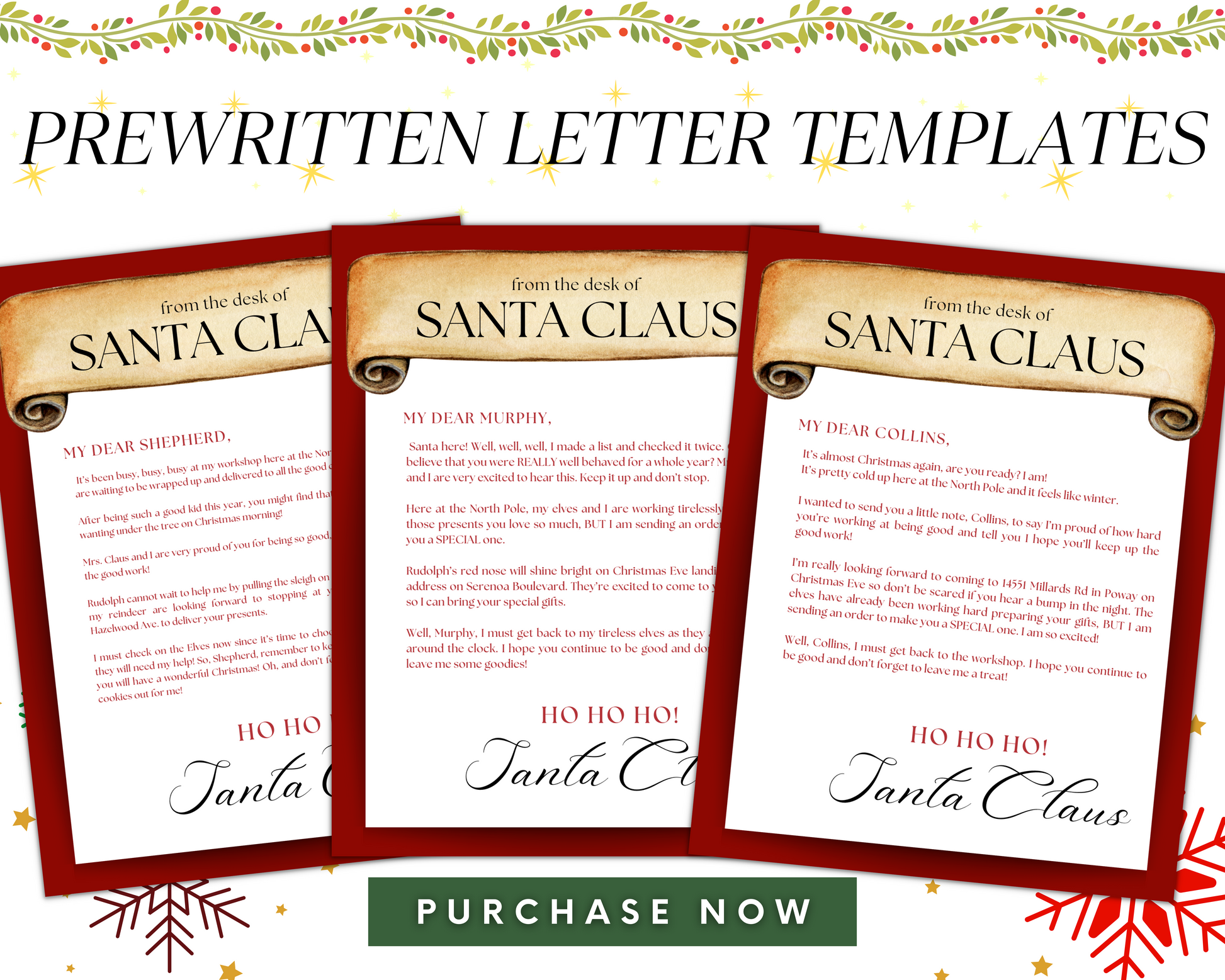 Letters To Santa, Santa Letters, Christmas Real Estate, Real Estate Client Event, Real Estate Marketing, Real Estate Pop By, Realtor Letter