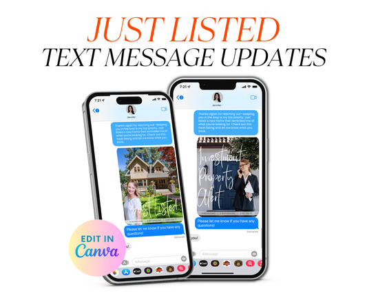 Just Listed Text Message Template