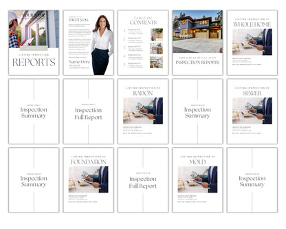 Listing Inspection Report Packet Template - Peaceful Design Style