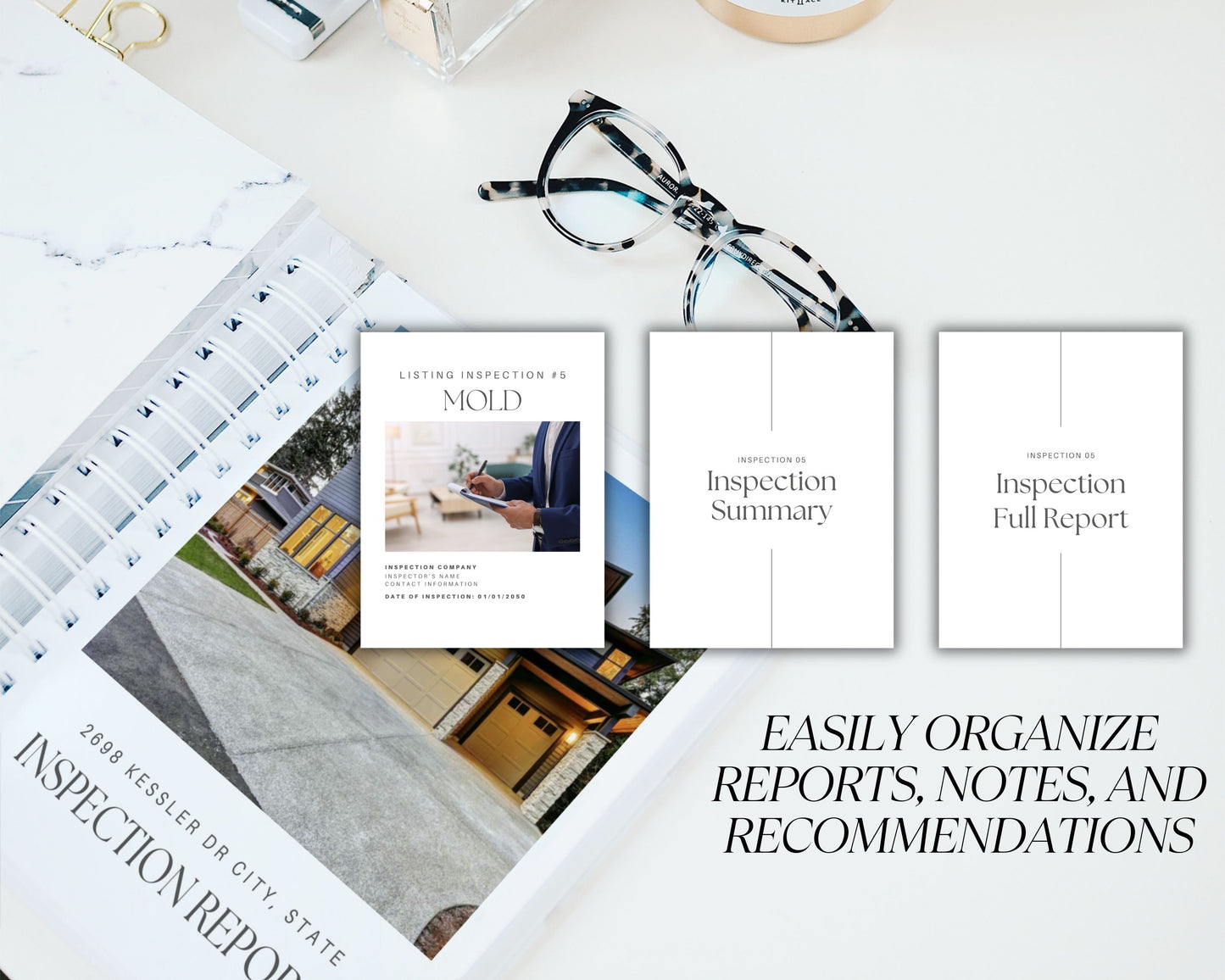 Listing Inspection Report Packet Template - Peaceful Design Style