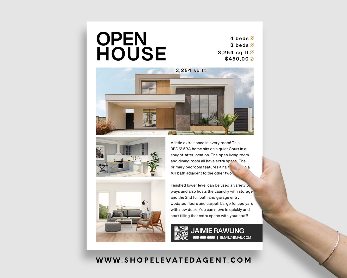 Real Estate Open House Property Flyer - Classic Design Style