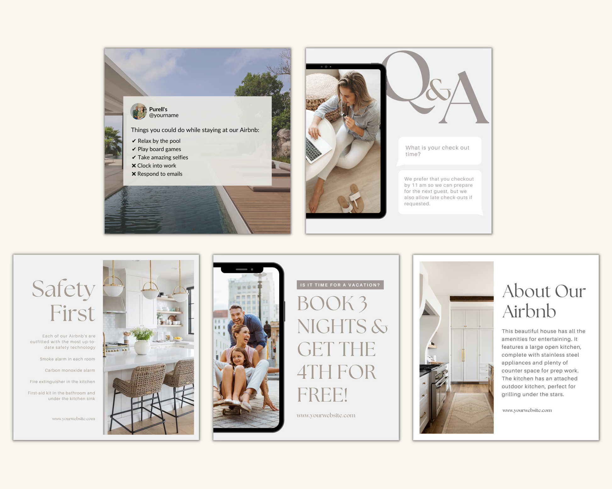 Real Estate Template – Peaceful Airbnb Social Media Posts