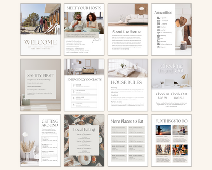 Real Estate Template – Peaceful Airbnb Welcome Book