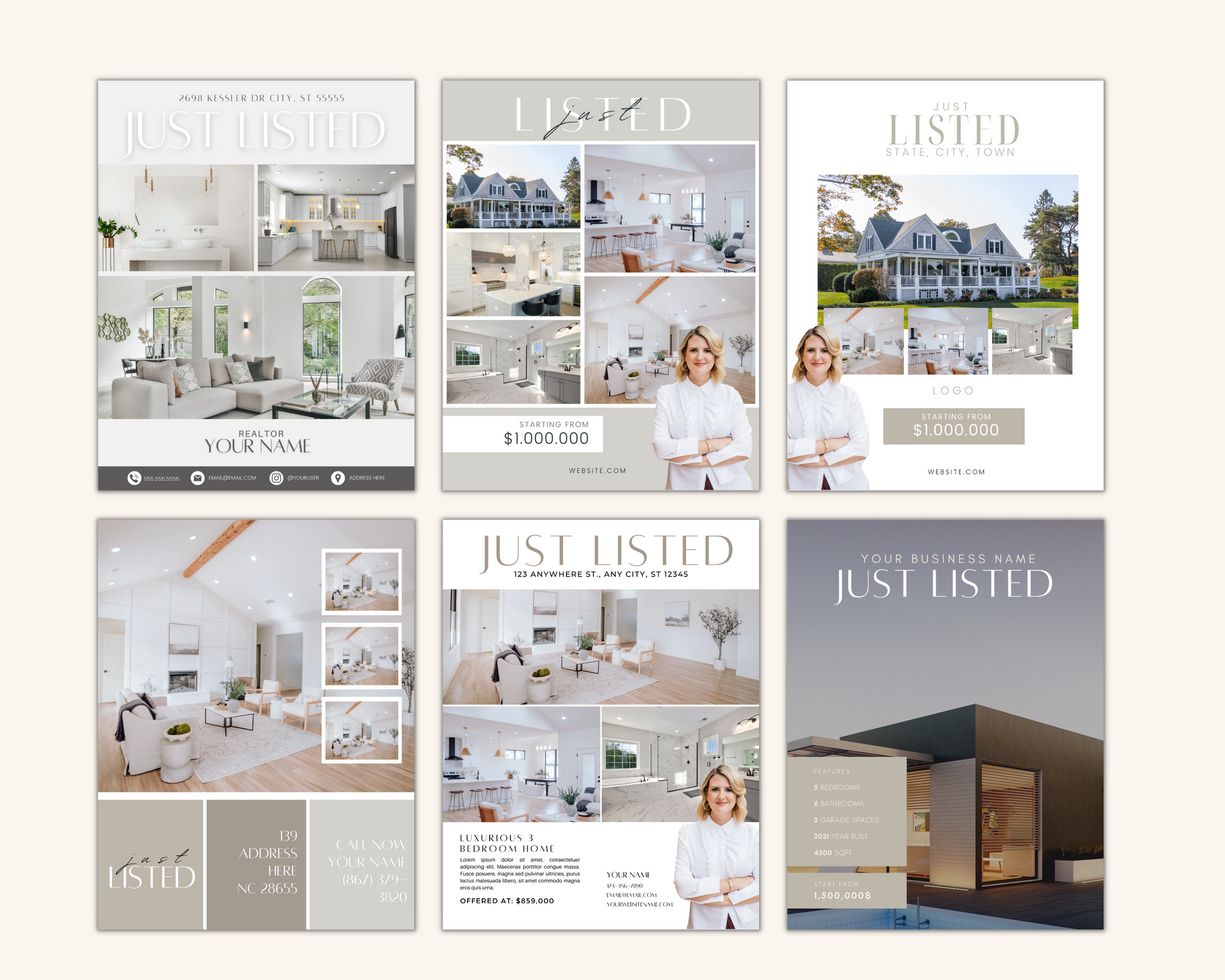 Real Estate Template – Peaceful Listing Flyer Bundle