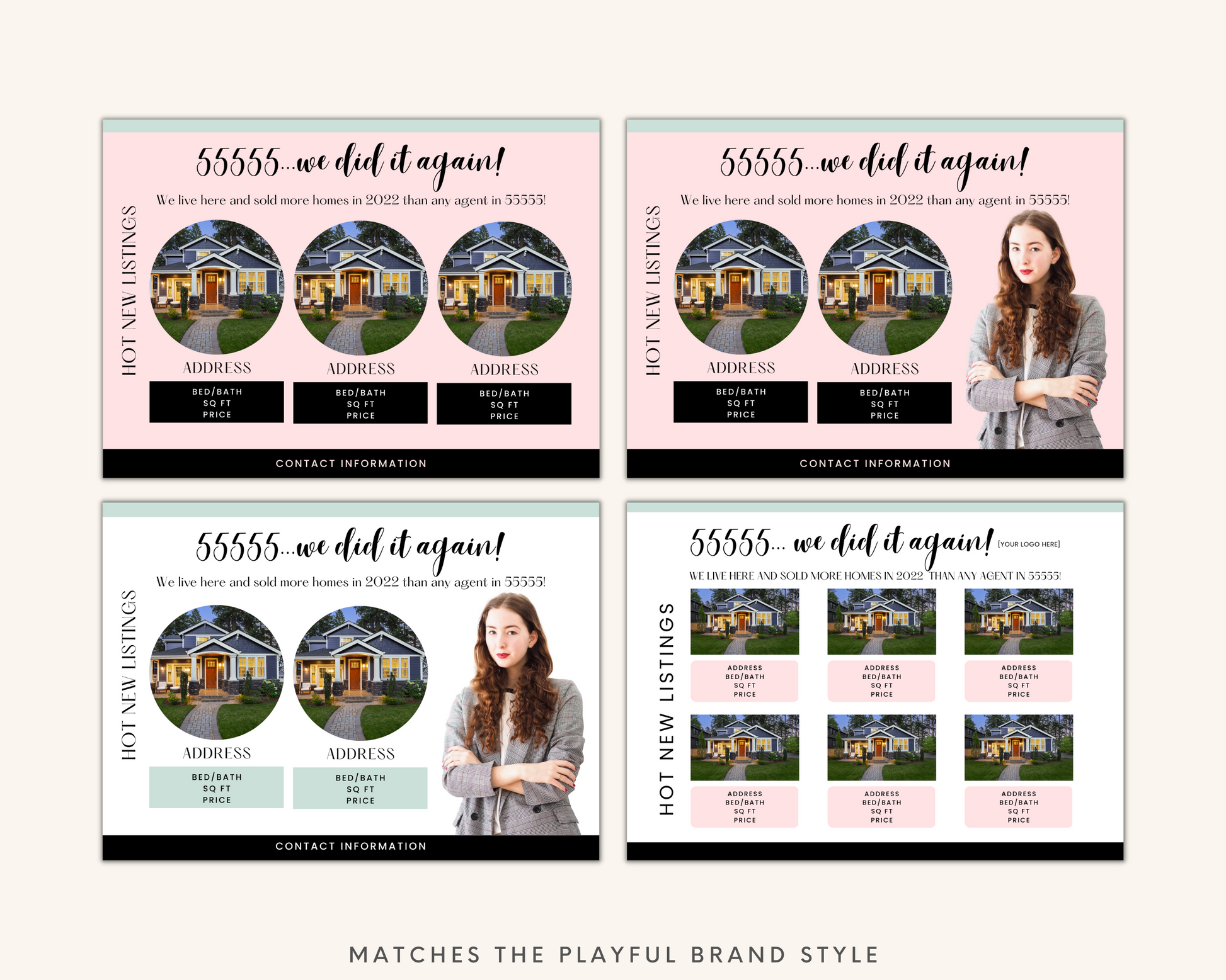 Real Estate Template – Market Update Postcard - Playful Brand