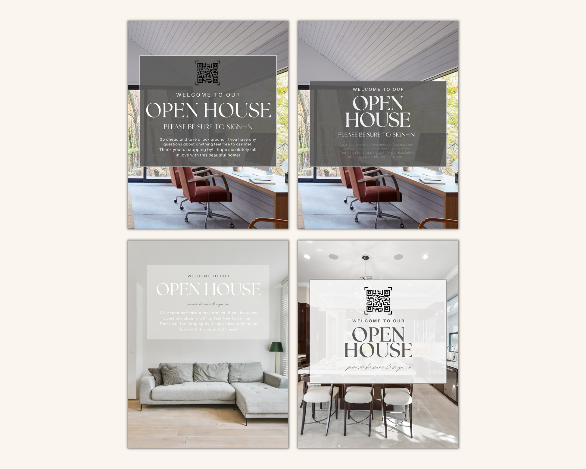 Real Estate Template – Peaceful Open House Welcome Sign