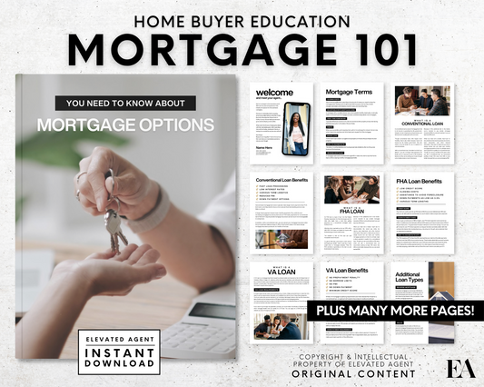 Home Mortgage Guide, Real Estate Template, Home Buyer Guide, Mortgage Marketing, Loan Officer Marketing, Real Estate Flyer, Buyer Packet