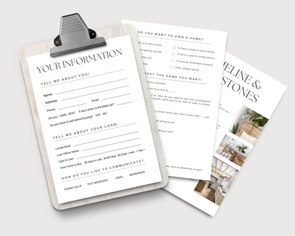 Real Estate Client Welcome Packet, Real Estate Flyer, New Client Packet, Client Onboarding, Realtor Marketing, Canva Template, Buyer Guide