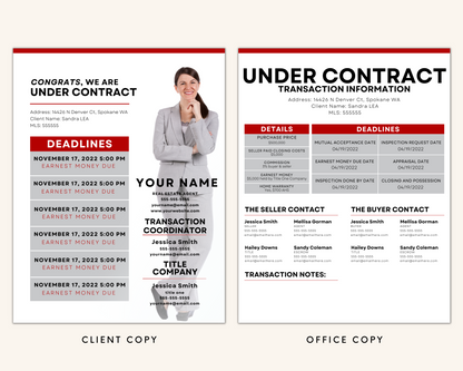 Real Estate Transaction Summary Template for Keller Williams Transaction Summary Template for KW Transaction Summary Real Estate Template