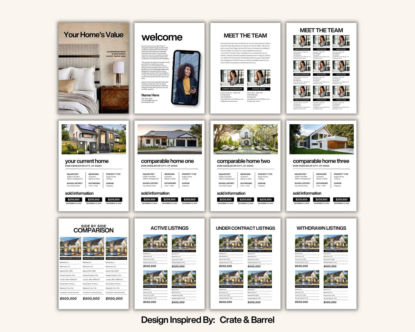 Real Estate Template Comparative Market Analysis Real Estate Listing Presentation Realtor Template CMA Packet Home Seller Packet Real Estate CMA Realtor Home Value Report