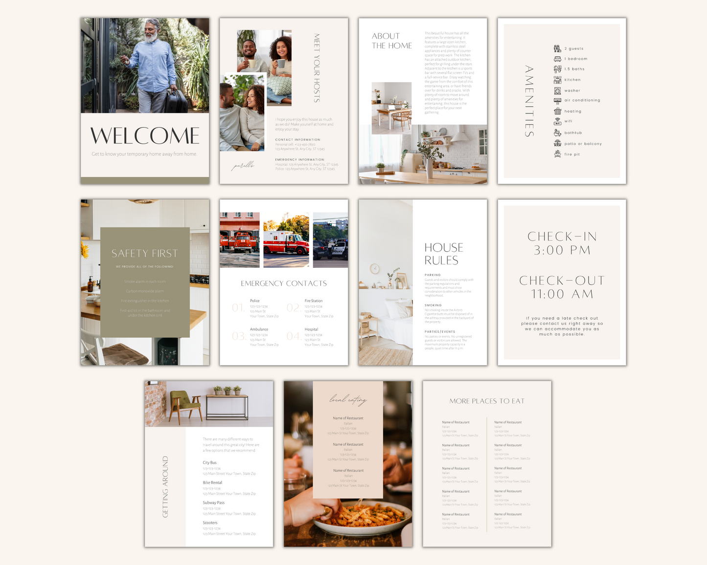 Real Estate Template – Airbnb Welcome Book Cream