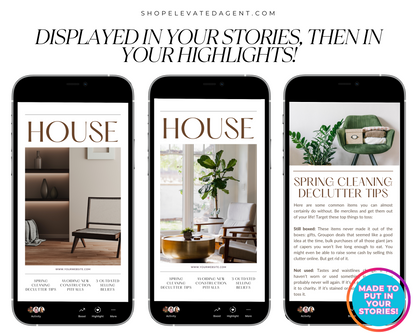 Real Estate Social Media Story, March Newsletter, Real Estate Newsletter, Real Estate Marketing, Real Estate Instagram, Newsletter Template