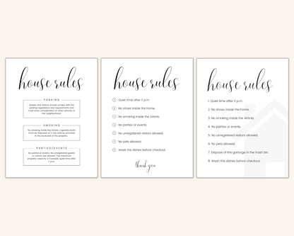 Real Estate Template – Airbnb House Rules Sign