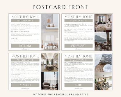 Real Estate Template – Home Maintenance Postcards - EDDM Peaceful Brand