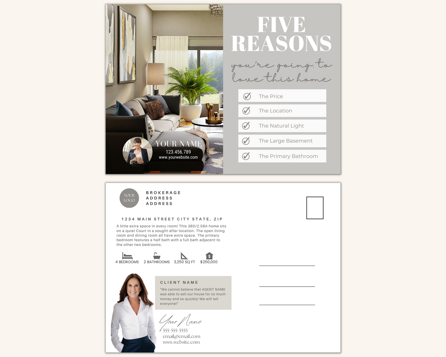 Real Estate Template – Real Estate Postcard 1 - Just Listed