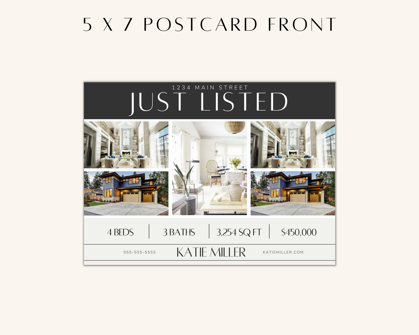 Real Estate Template – Just Listed Postcard