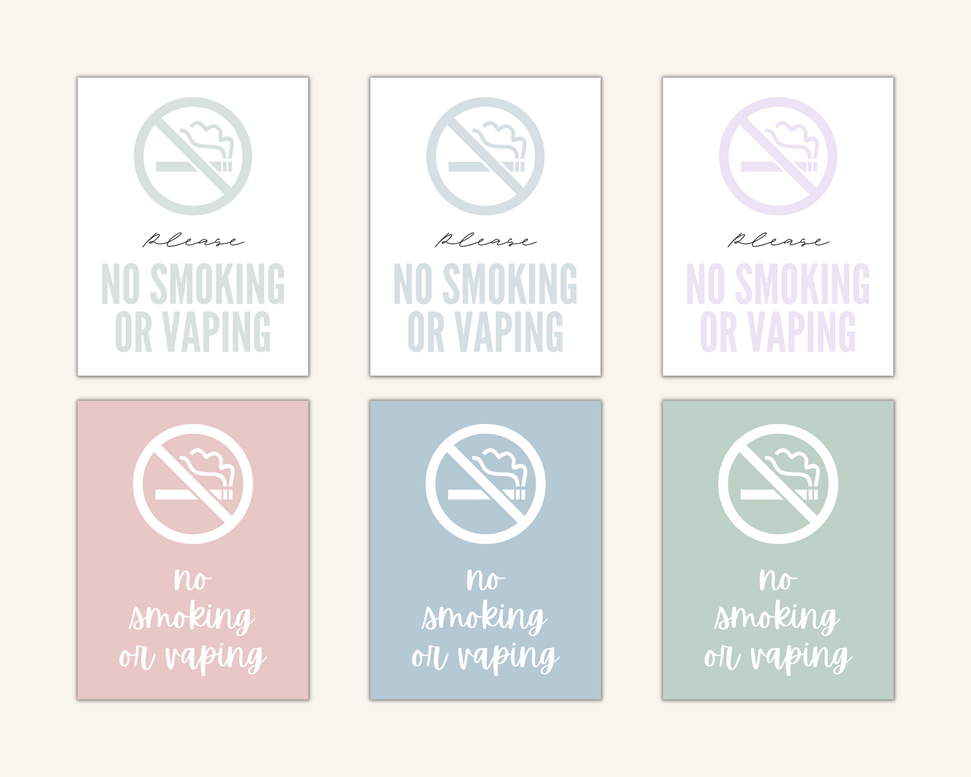 Real Estate Template – Airbnb No Smoking Sign