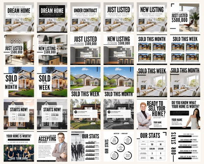 Real Estate Template – Minimal Social Post Bundle