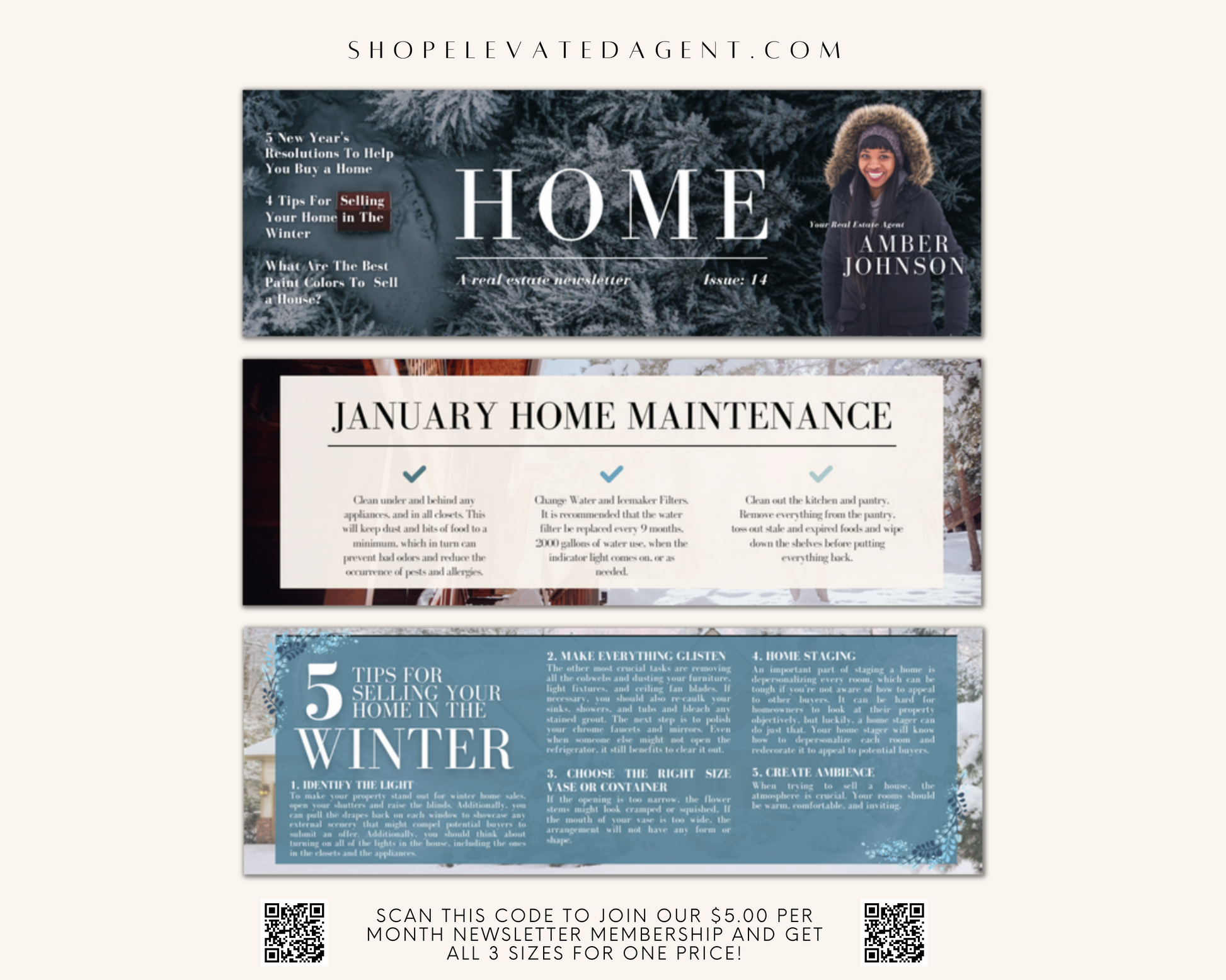 January Newsletter Template for Email Real Estate Template for Email Newsletter Real Estate Newsletter Template for Realtors Real Estate Email Newsletter Template 