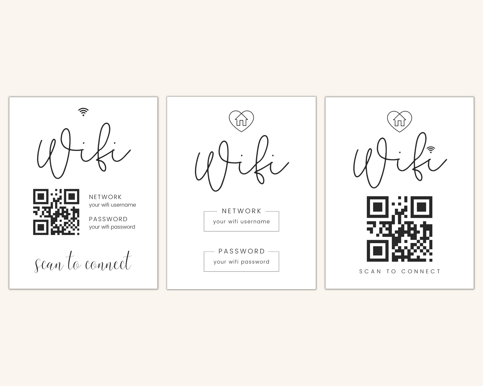 Real Estate Template – Airbnb Wifi Sign