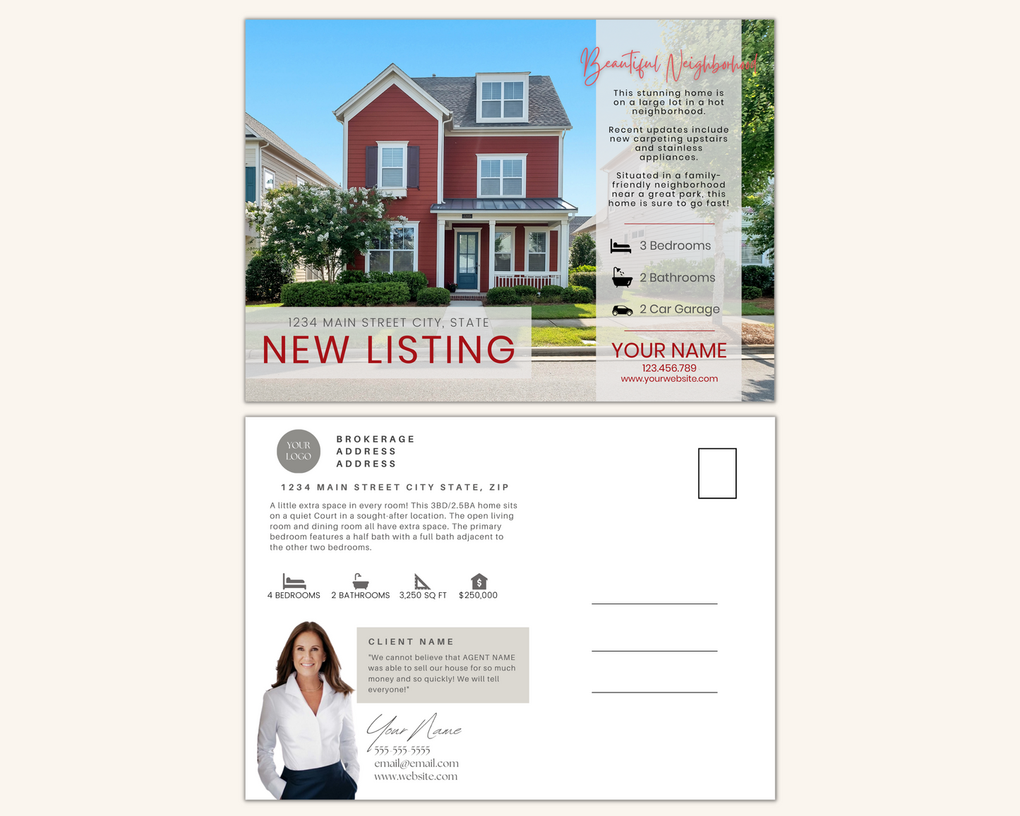 Real Estate Template – Real Estate Postcard 5 - New Listing