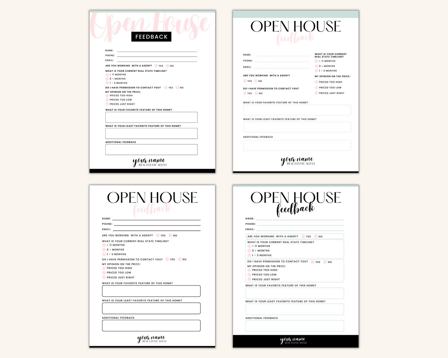 Playful Open House Feedback Set 1