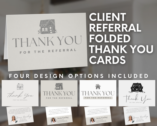 Referral Agent Folded Thank You Card