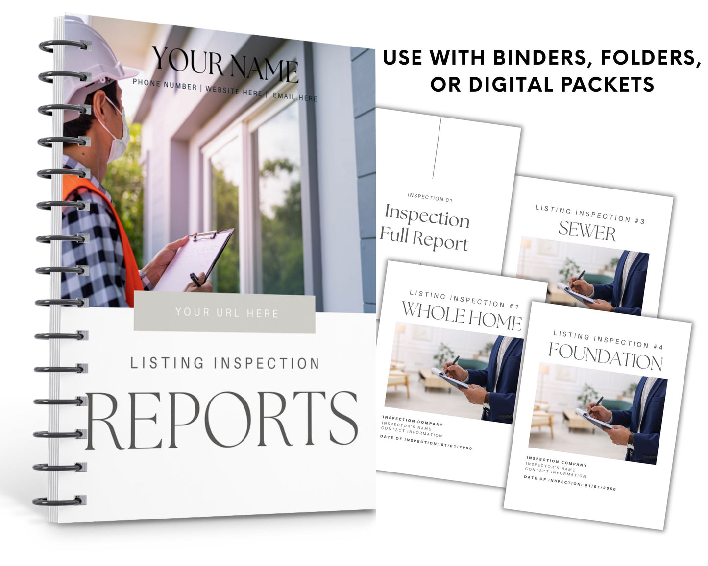 Listing Inspection Report Packet Template - Peaceful Design Style