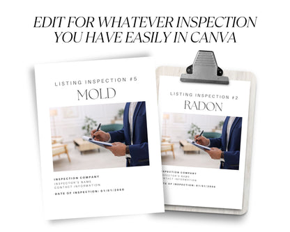 Listing Inspection Report Packet Template - Peaceful Design Style