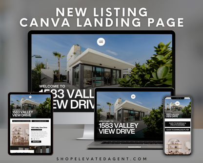 New Listing Canva Landing Page - Classic Design Style