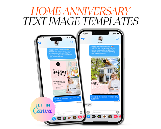 Home Anniversary Text Message - Playful Brand Style