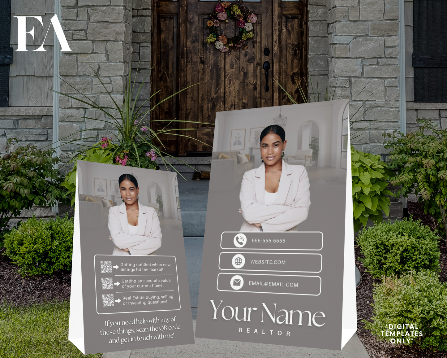 Open House A-Frame Sign 2 - Peaceful Design Style