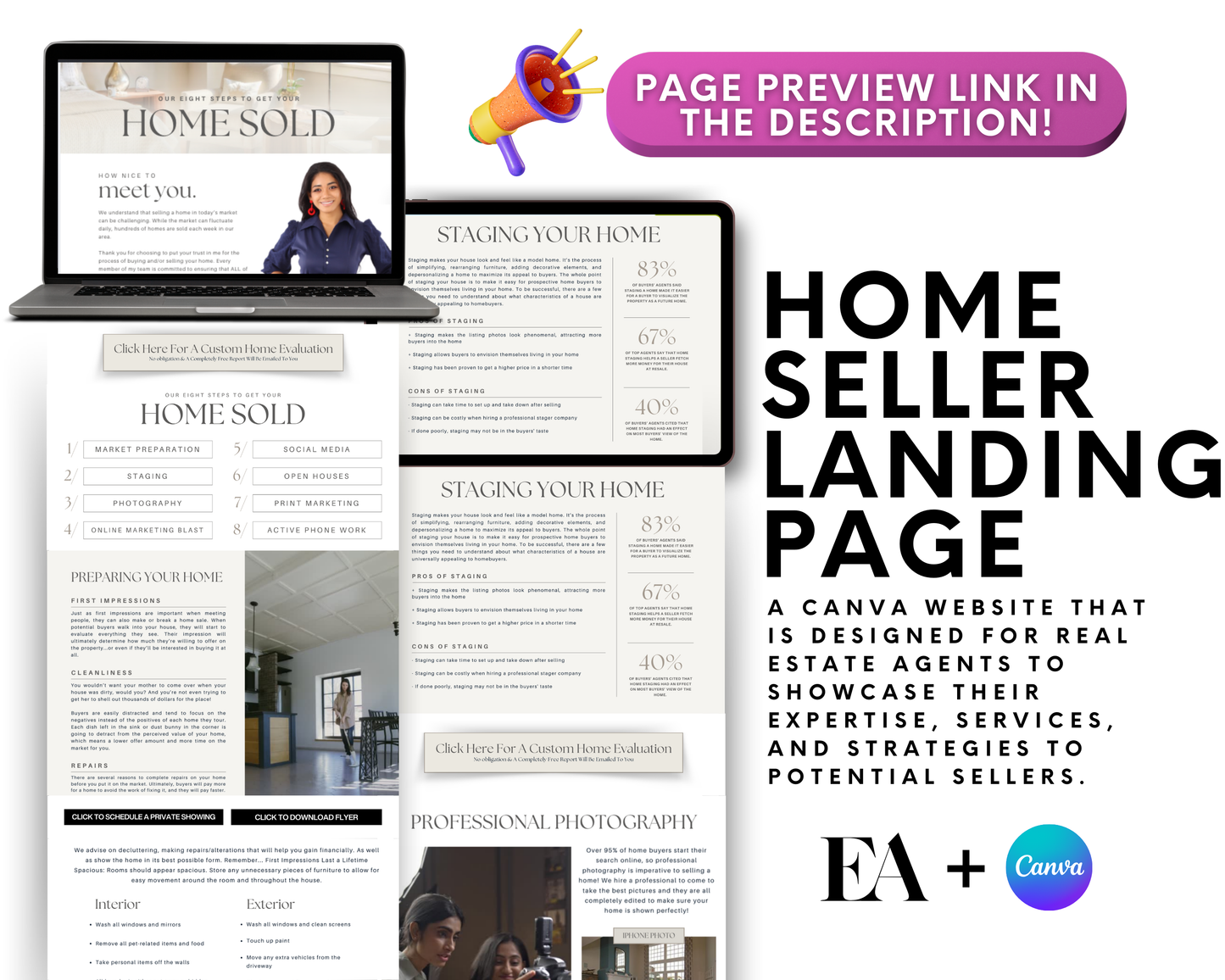 Home Seller Landing Page - Peaceful Design Style