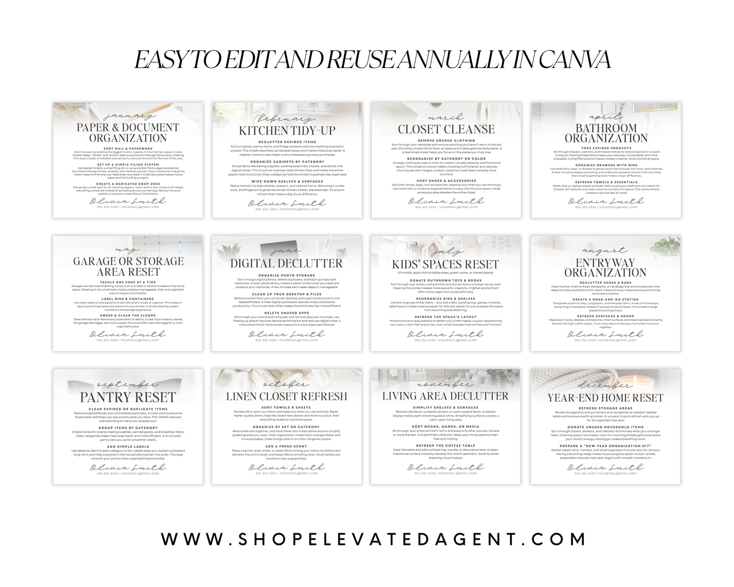 Home Organization Calendar 1