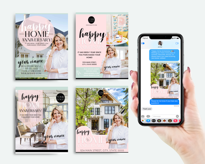 Home Anniversary Text Message - Playful Brand Style