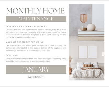 Home Maintenance Calendar 4