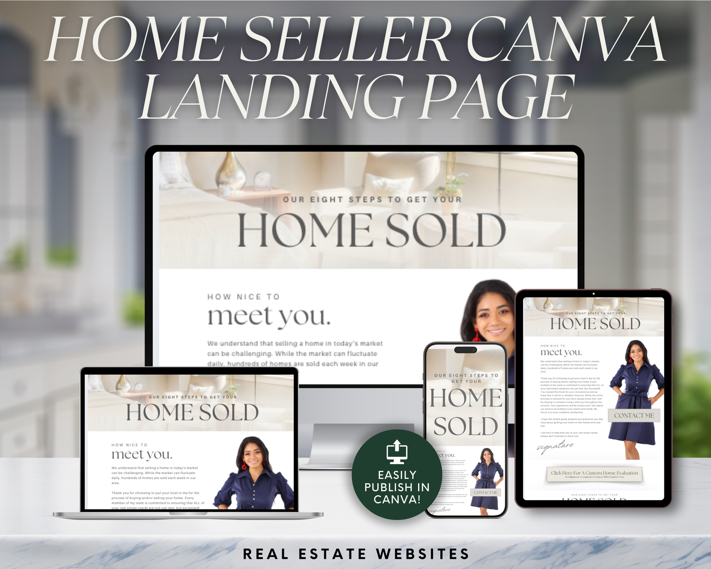 Home Seller Landing Page - Peaceful Design Style